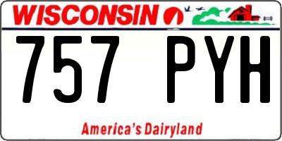 WI license plate 757PYH