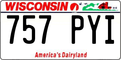 WI license plate 757PYI