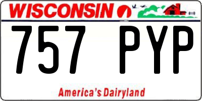 WI license plate 757PYP