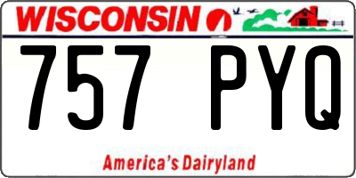 WI license plate 757PYQ