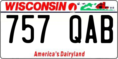 WI license plate 757QAB