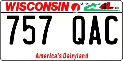 WI license plate 757QAC