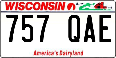 WI license plate 757QAE