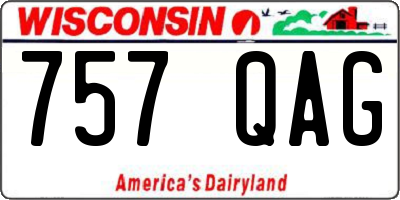 WI license plate 757QAG
