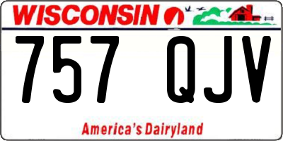 WI license plate 757QJV