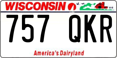 WI license plate 757QKR