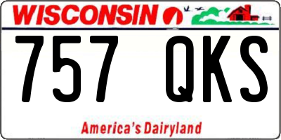 WI license plate 757QKS
