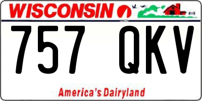 WI license plate 757QKV
