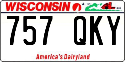 WI license plate 757QKY