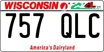 WI license plate 757QLC
