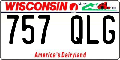WI license plate 757QLG