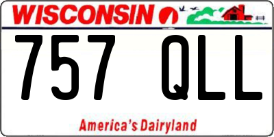 WI license plate 757QLL