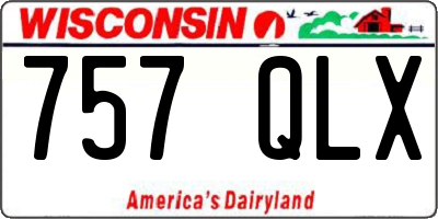 WI license plate 757QLX