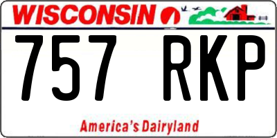 WI license plate 757RKP