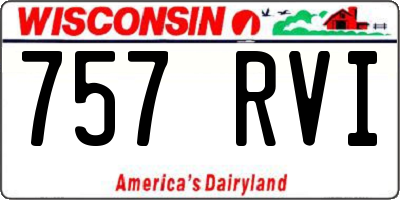 WI license plate 757RVI