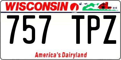 WI license plate 757TPZ