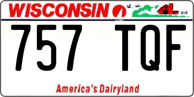 WI license plate 757TQF