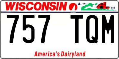 WI license plate 757TQM