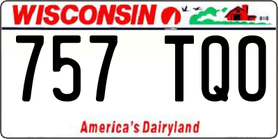 WI license plate 757TQO