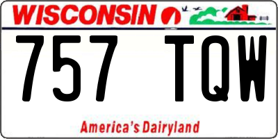 WI license plate 757TQW