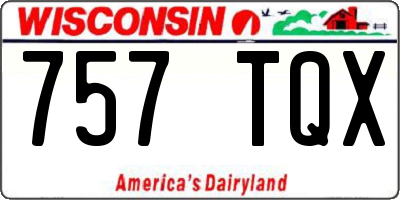 WI license plate 757TQX