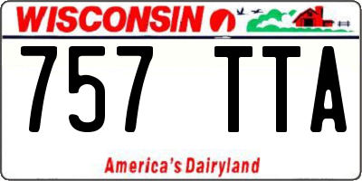 WI license plate 757TTA