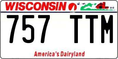WI license plate 757TTM