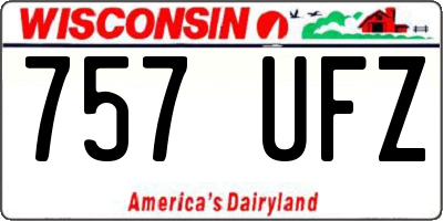 WI license plate 757UFZ