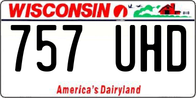 WI license plate 757UHD