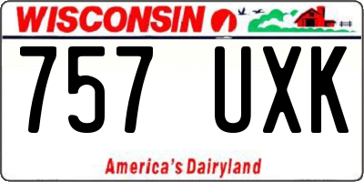WI license plate 757UXK