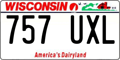 WI license plate 757UXL