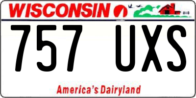 WI license plate 757UXS