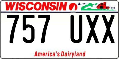 WI license plate 757UXX