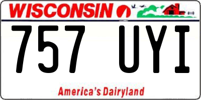 WI license plate 757UYI