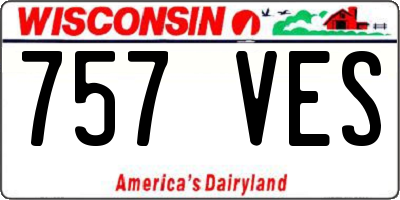 WI license plate 757VES