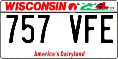 WI license plate 757VFE