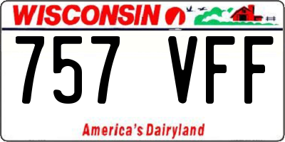 WI license plate 757VFF