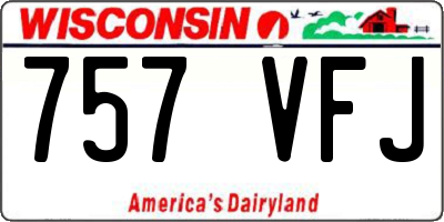 WI license plate 757VFJ