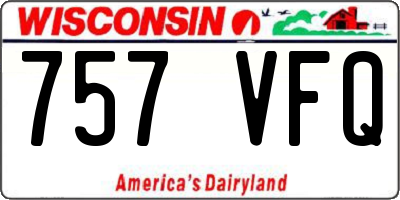 WI license plate 757VFQ