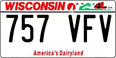 WI license plate 757VFV