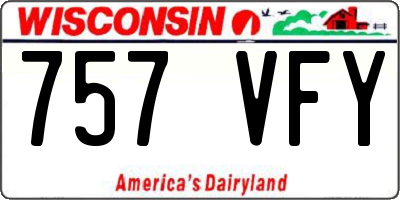 WI license plate 757VFY