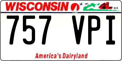 WI license plate 757VPI
