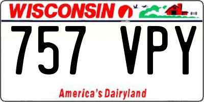 WI license plate 757VPY