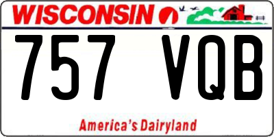 WI license plate 757VQB