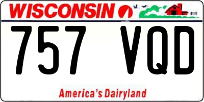 WI license plate 757VQD