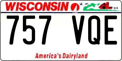 WI license plate 757VQE