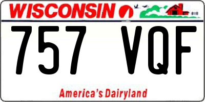 WI license plate 757VQF