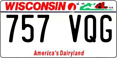 WI license plate 757VQG