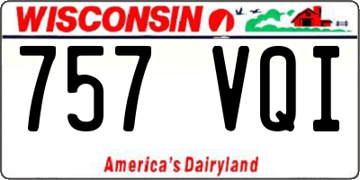 WI license plate 757VQI