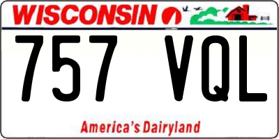 WI license plate 757VQL